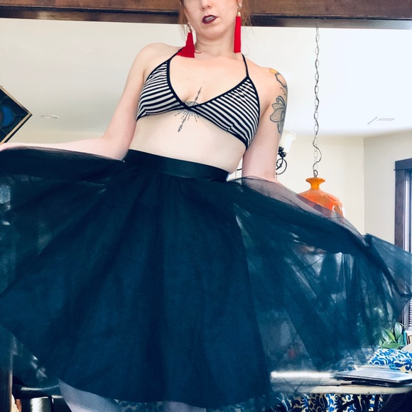 Black Tulle  Skirt - Picture 1 of 6